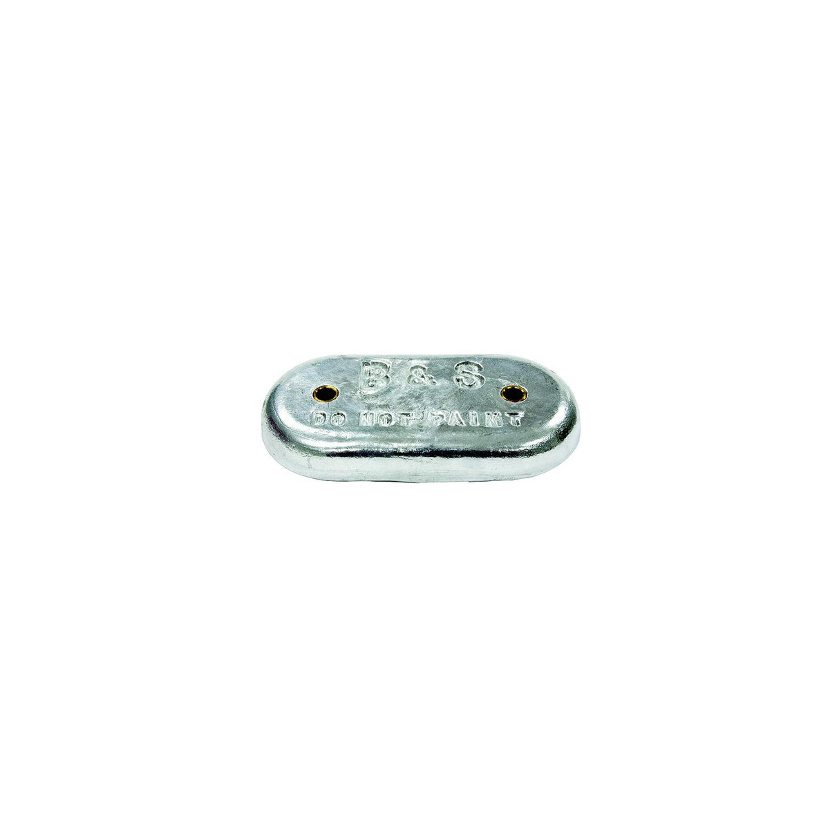 B & S Anodes Oval Zinc W/2 Holes 9" X 4" - BSMB12