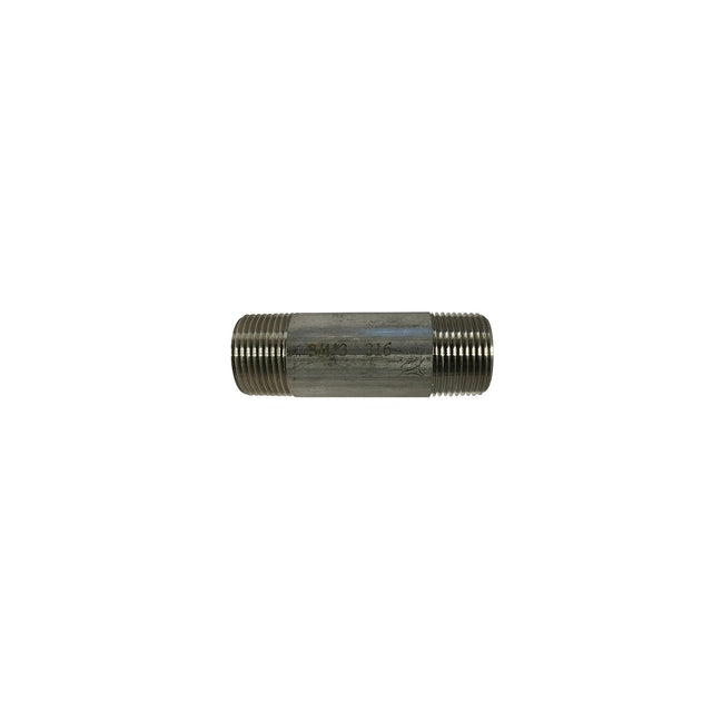 Brass Fittings 70080 316 Stainless Steel Nipple, 3/4" x Close - image 1