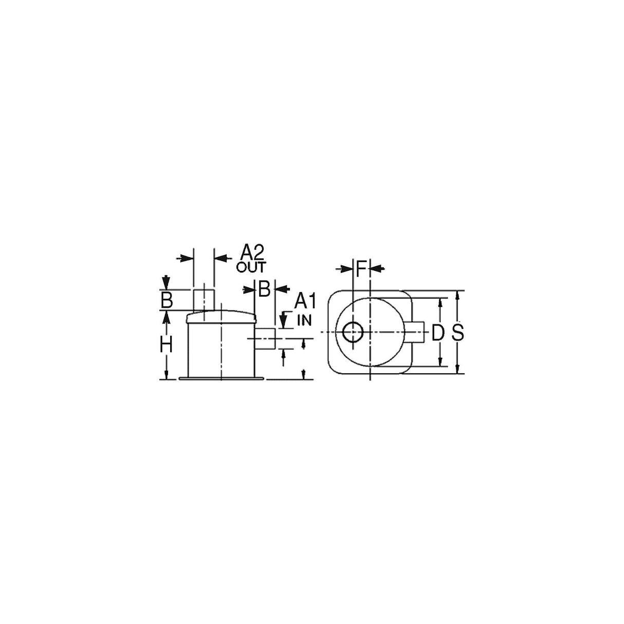 Centek 1500232 Vernalift Side In/Top Out Muffler - 1500232
