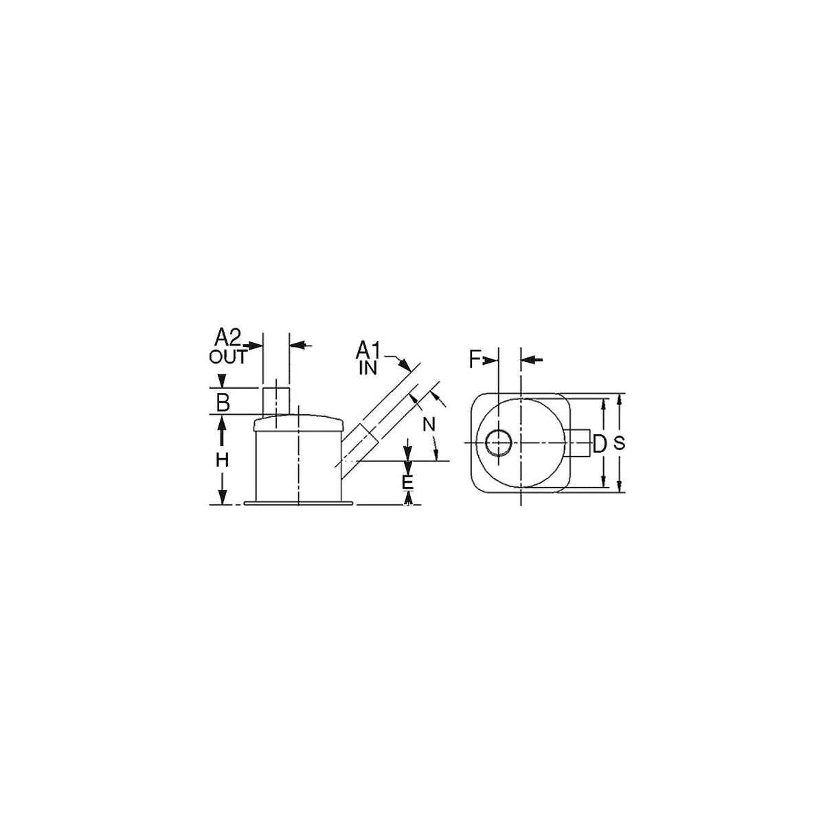 Centek 1500107 2.00 Vernalift 45° Deg. Angle Muffler - 1500107 - official Centek product image 3