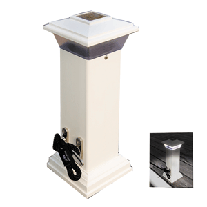 Dock Edge Cleatlite Solar Dock Light w/SS Mooring Cleat 12" - DE96250F