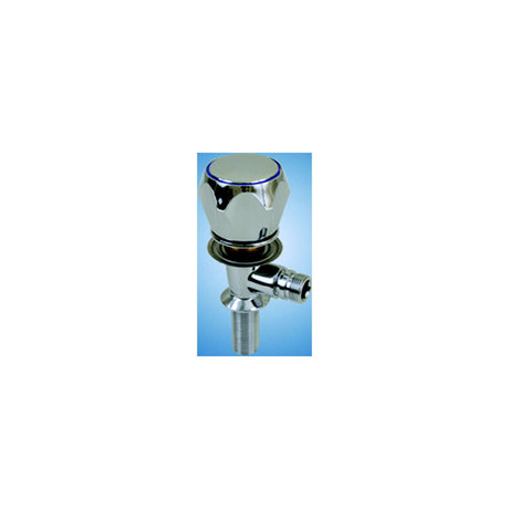 Scandvik 10091 Chrome Plated Brass Compact Cold Water Tap For Shower Control With Chrome Plastic Knob (Bulkhead or Counter Top Mount) - 10091P - official Scandvik product image 3