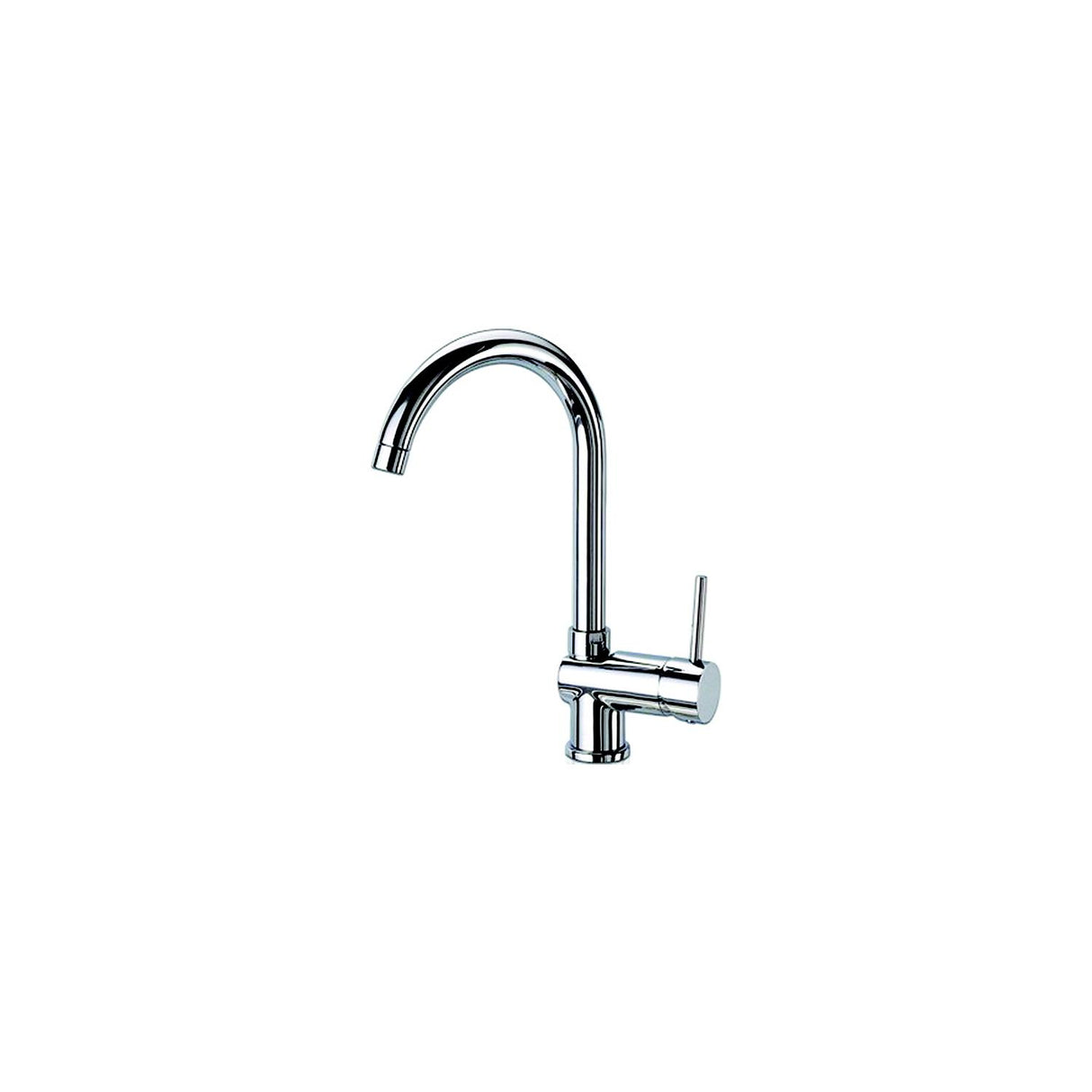 Scandvik 70104 Chrome Plated Brass Nordic J-Spout Galley Mixer Faucet - 70104