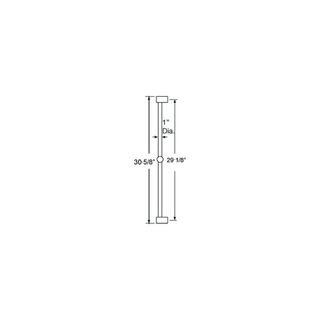 Scandvik 74180 Nordic Stainless Steel Shower Rail, 1/2" NPS-F - image 2