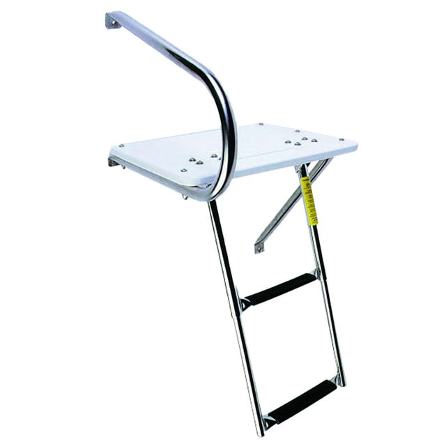 Garelick EEz-In Transom Platform with Telescoping Ladder (2 Steps) - 19536 - image 1