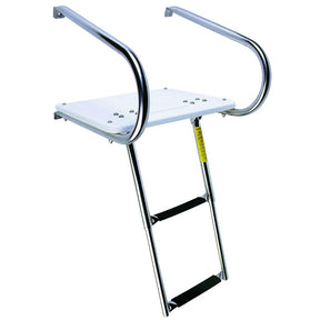 Garelick EEz-In Transom Platform with Telescoping Ladder (2 Steps) - 19546 - image 1