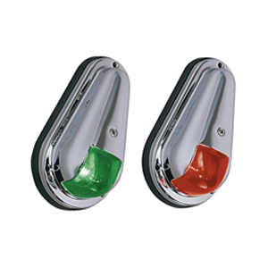 Perko 12V Vertical Mount Side Lights Chrome Plated Brass MADE IN THE USA - 0955DP0CHR