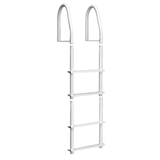 Dock Edge Fixed 4 Step Ladder Bright White Galvalume - DE2104F