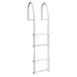Dock Edge Fixed 4 Step Ladder Bright White Galvalume - DE2104F
