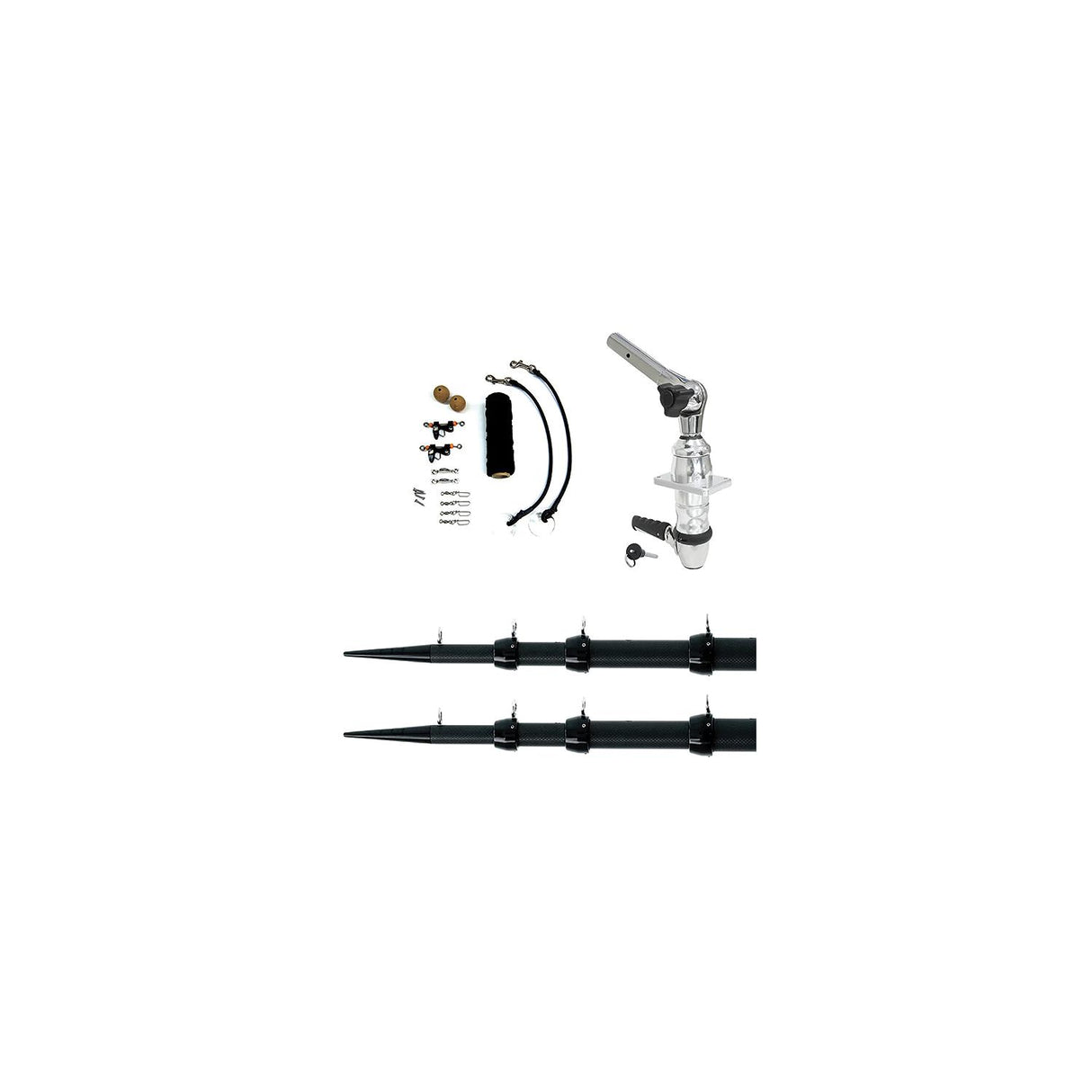 Tigress 8867900 XD Top Mount Carbon Fiber Outrigger System, 18' X 1-1/2, Black/Black - 88679-00