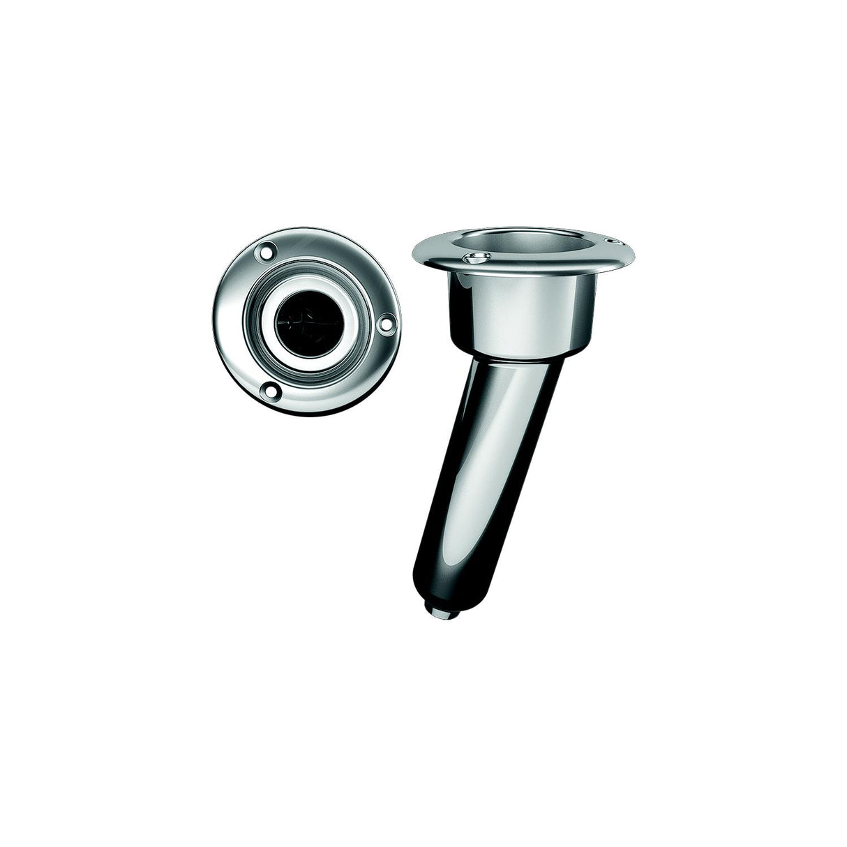 Mate Series Stainless Steel 15 Rod Cup Holder - Drain - Round Top [C1015D] - official Mate Series product image 2