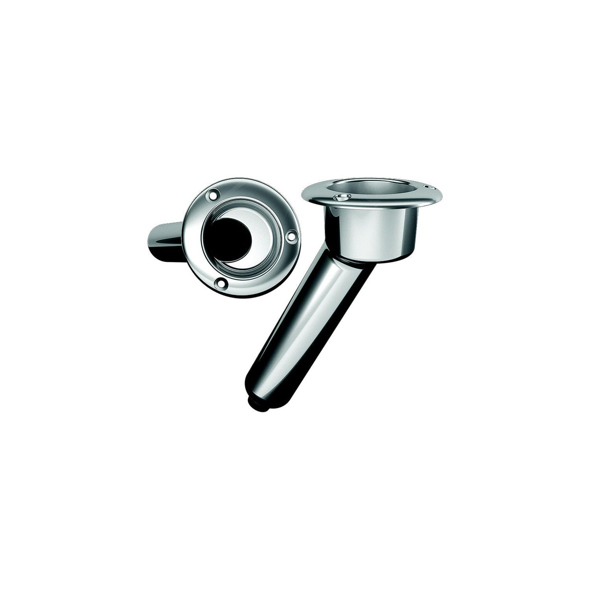 Mate Series Stainless Steel 30 Rod Cup Holder - Drain - Round Top [C1030D] - official Mate Series product image 2