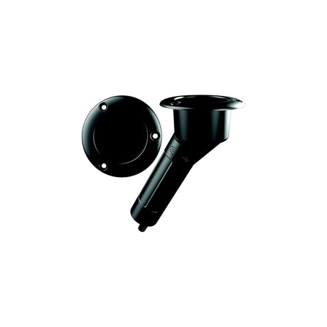 Mate Series Plastic 30 Rod Cup Holder - Drain - Round Top - Black [P1030DB] - official Mate Series product image 2