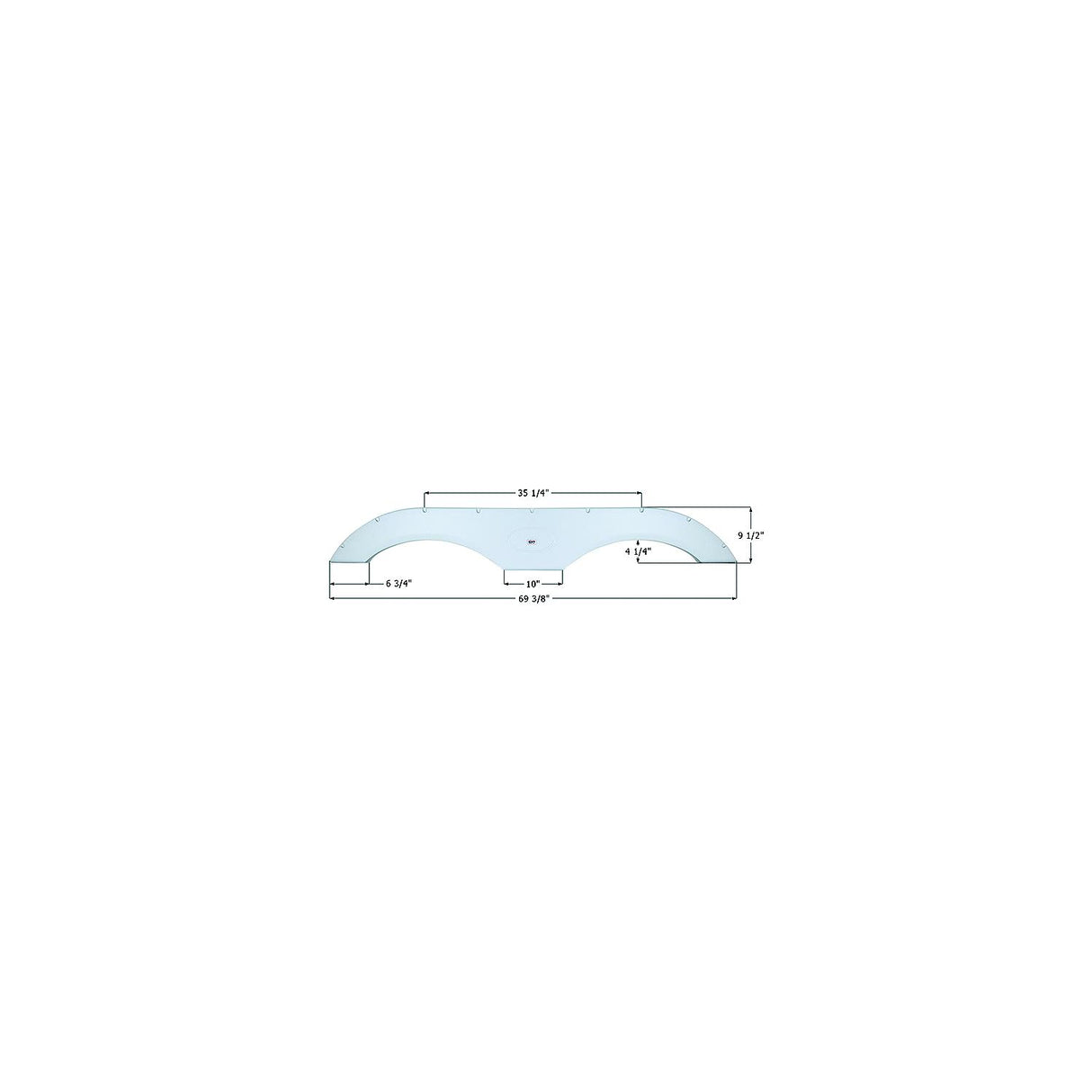 Icon Technologies Icon 01776 Fender Skirts – Tandem FS17710, Black - image 1