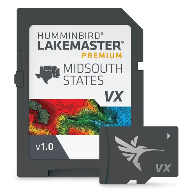 Humminbird LakeMaster® Premium Digital GPS Maps (VX Technology) - Mid-South - TX, OK, AR, LA, MS - 602005-1 - image 1