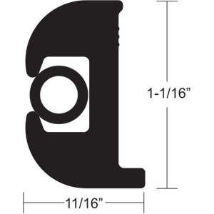 TACO Marine TACO Flex Vinyl Rub Rail Kit - Black w/Black Insert - 50' - 1-1/16" - V11-0809BBK50-2