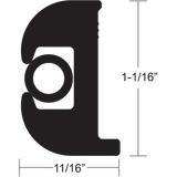TACO Marine TACO Flex Vinyl Rub Rail Kit - Black w/Black Insert - 50' - 1-1/16" - V11-0809BBK50-2