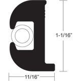 TACO Marine TACO Flex Vinyl Rub Rail Kit - Black w/White Insert - 50' - 1-1/16" x 11/16" - V11-0809BWK50-2