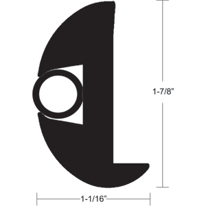 TACO Marine TACO Flex Vinyl Rub Rail Kit - Black w/Black Insert - 50' - 1-7/8" x 1-1/16" - V11-2423BBK50-2