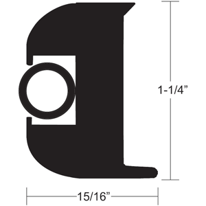 TACO Marine TACO Flex Vinyl Rub Rail Kit - Black w/Black Insert - 50' - 1-1/4" - V11-3447BBK50-2