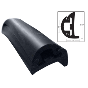 TACO Marine TACO Semi-Rigid Rub Rail Kit - Black w/Black Insert - 50' - V11-9795BBK50D-2