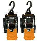 CargoBuckle Mini G3 Retractable Ratchet Tie-Down - 1" x 72" Pair - F103745