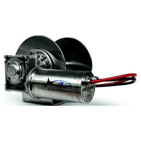 Savwinch 5008 SS Drum Anchor Winch, Rope Kit 332' of rope and chain (310' of 1/4" double-braid rope; 22' of 1/4" chain), Fits w/ 1000SS, Boats up to 23', 14.85" W x 9.8" H - image 2