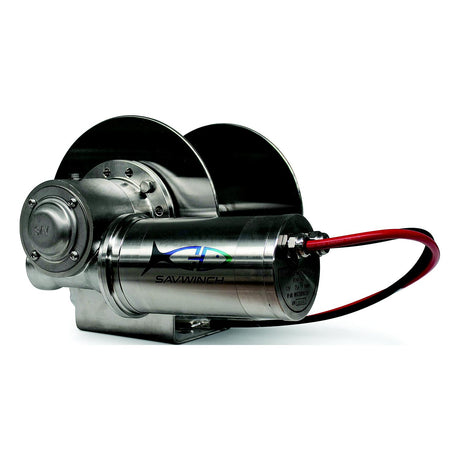 Savwinch 6008 Stainless Drum Anchor Winch, Rope Kit – 332' of rope and chain (310' of 1/4" double-braid rope; 22' of 1/4' chain), Fits w/ 1000SSS, Boats up to 23' - image 1