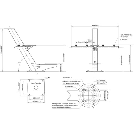 Scanstrut Tapered Radar Mast - PTM-R1-1