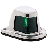 Attwood Marine Attwood 1-Mile Deck Mount, Green Sidelight - 12V - Stainless Steel Housing - 66319G7
