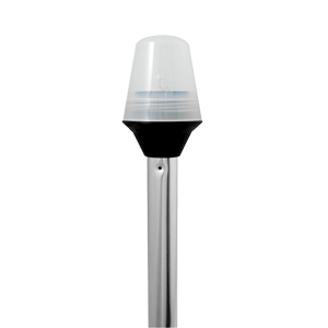 Attwood Marine Attwood Frosted Globe All-Around Pole Light w/2-Pin Locking Collar Pole - 12V - 36" - 5110-36-7