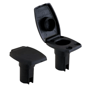 Attwood Marine Attwood Oval 2-Pin Base f/Angled Pole - Black - 91022-7