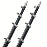 TACO Marine TACO 15' Telescopic Outrigger Poles HD 1-½" - Black/Silver - OT-0542BKA15-HD