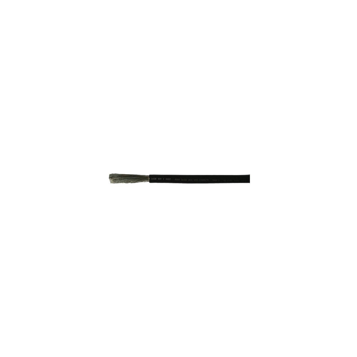 Cobra Wire and Cable Cobra Wire A2004T07100FT Tinned Copper Battery Cable, 4 AWG, 100', Black - A2004T07100FT