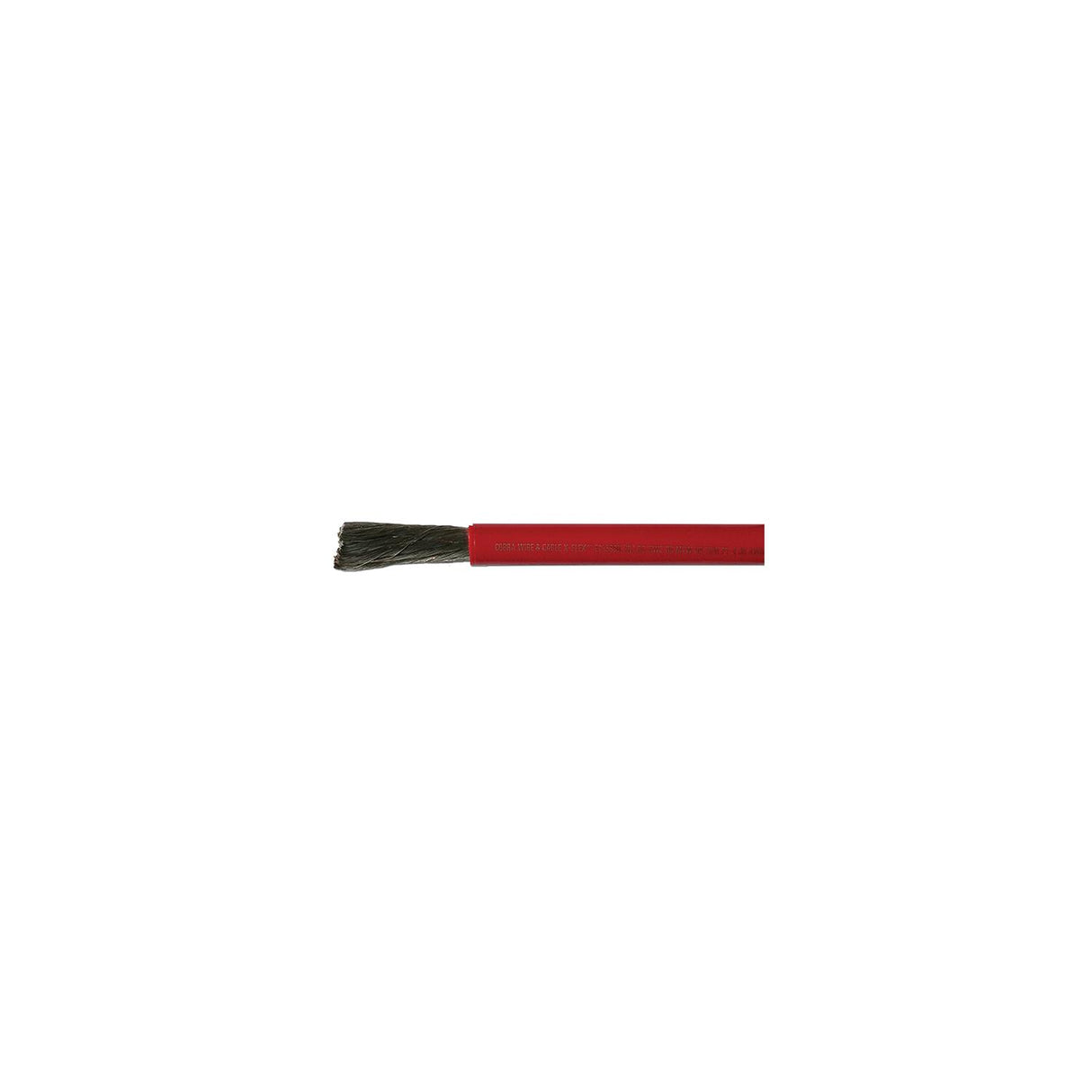 Cobra Wire and Cable Cobra Wire A2120T01025FT Tinned Copper Battery Cable, 2/0, 25', Red - A2120T01025FT