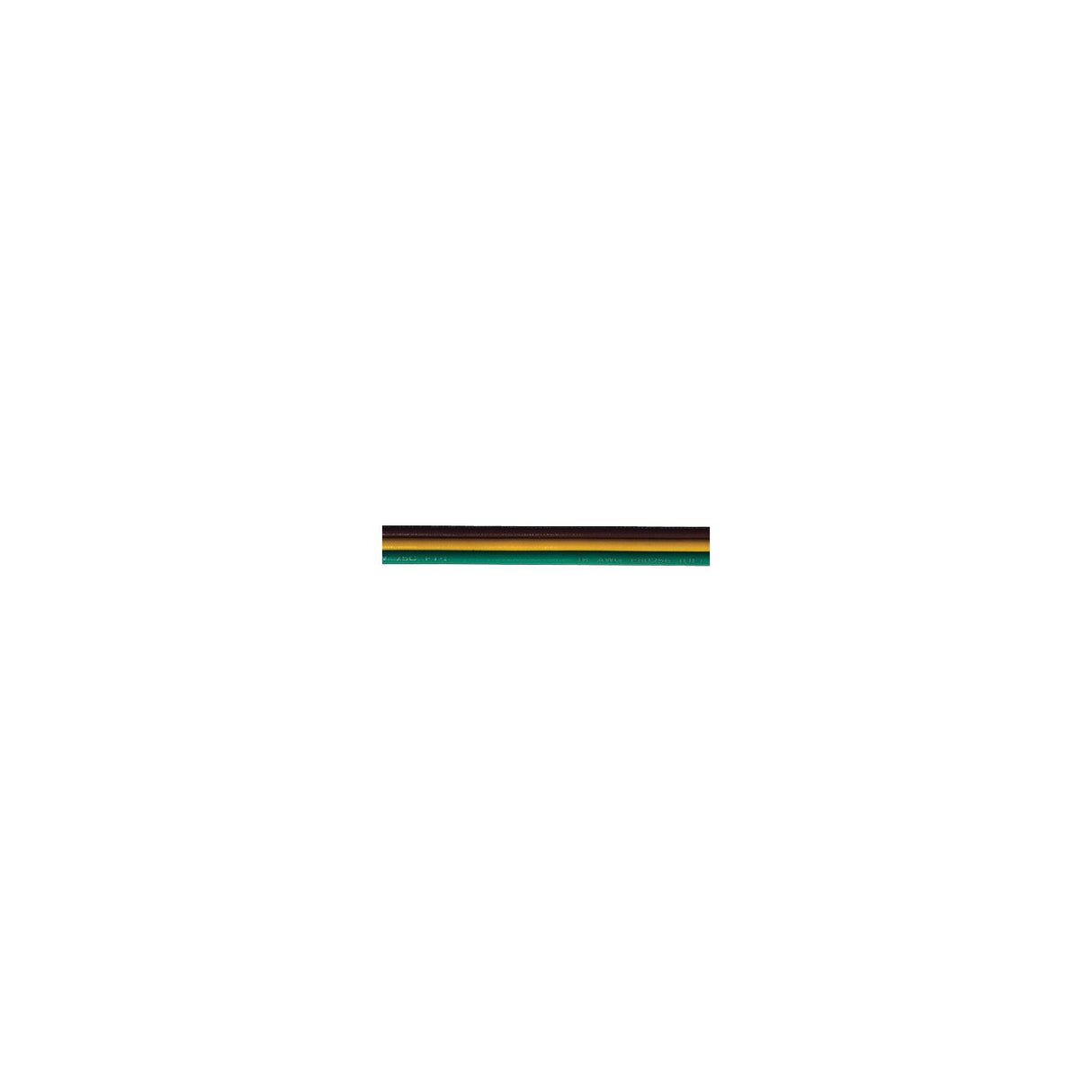 Cobra Wire and Cable Cobra Wire B8016TU103100FT Tinned Copper Bonded Ribbon Cable, 16 Gauge, 3-wire, 100', Brown/Yellow/Green - B8016TU103100FT