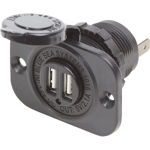 Blue Sea Systems Blue Sea Dual USB Charger Socket - 2 USB Ports w/Watertight Cap - 1016