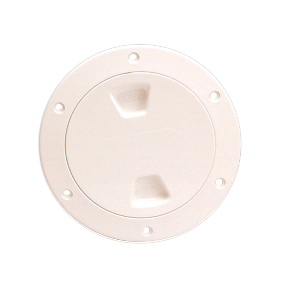 Placa de cubierta atornillable central lisa Beckson de 4" - Beige [DP40-N]