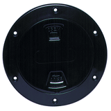 Beckson Marine Beckson 4" Smooth Center Screw-Out Deck Plate - Black - DP40-B