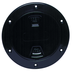 Beckson Marine Beckson 4" Smooth Center Screw-Out Deck Plate - Black - DP40-B