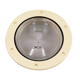 Beckson Marine Beckson 4" Clear Center Screw-Out Deck Plate - Beige - DP40-N-C