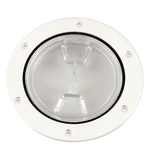 Beckson Marine Beckson 4" Clear Center Screw-Out Deck Plate - White - DP40-W-C