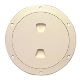 Beckson Marine Beckson 6" Smooth Center Screw-Out Deck Plate - Beige - DP60-N