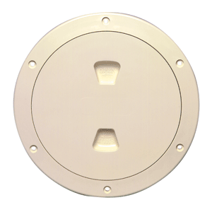 Beckson Marine Beckson 6" Smooth Center Screw-Out Deck Plate - Beige - DP60-N