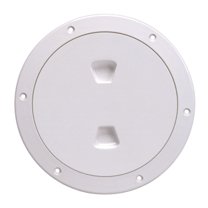 Beckson Marine Beckson 6" Smooth Center Screw-Out Deck Plate - White - DP60-W
