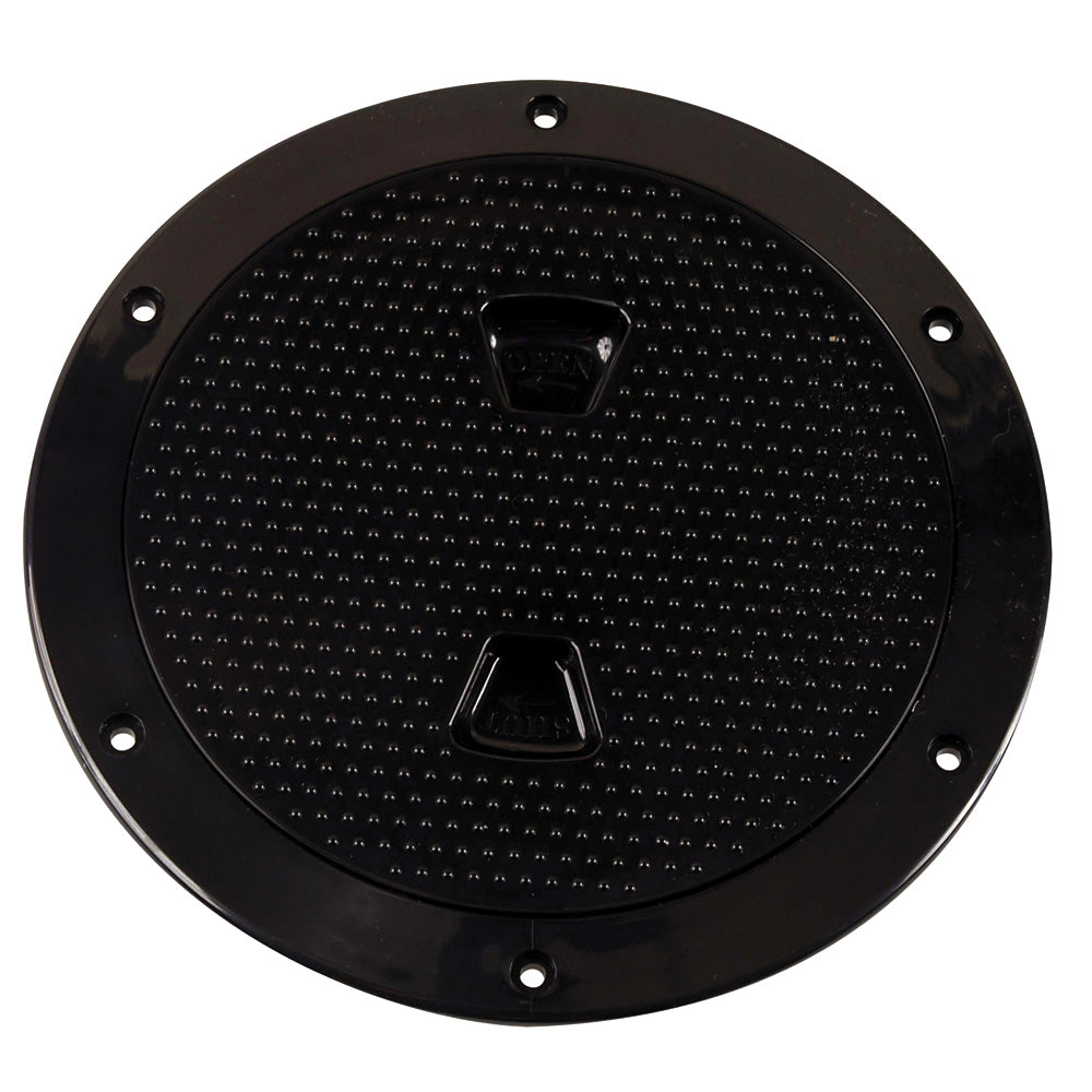 Placa de cubierta atornillable antideslizante Beckson de 6" - Negro [DP62-B]