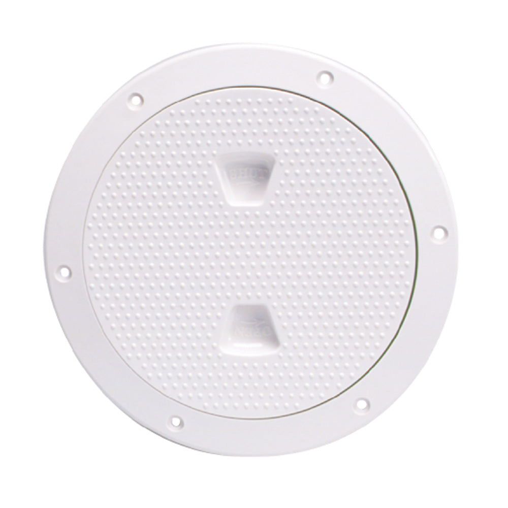 Beckson Placa de cubierta atornillable antideslizante de 6" - Blanco [DP62-W]