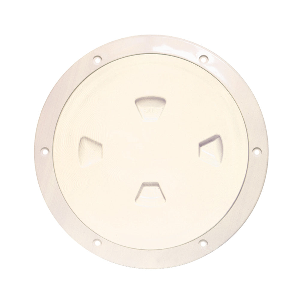 Placa de cubierta atornillable central lisa Beckson de 8" - Beige [DP80-N]