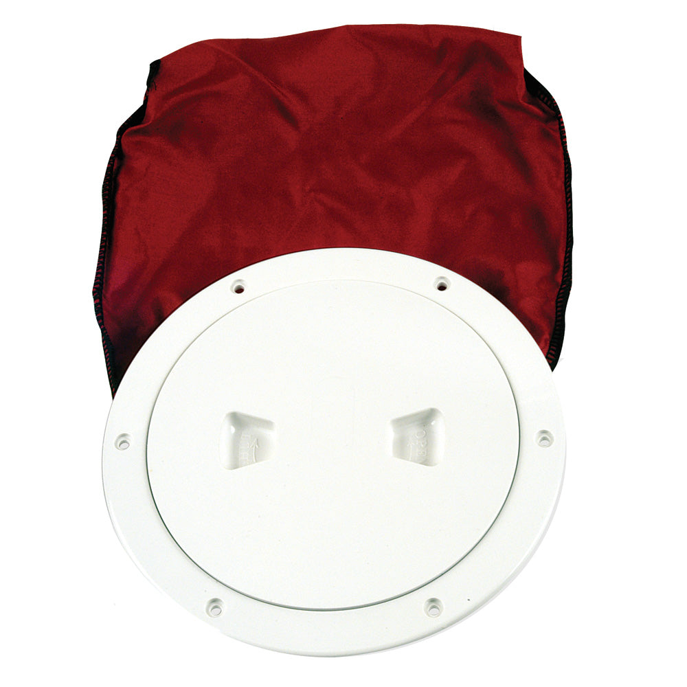 Beckson Placa de cubierta plegable de 6" - Blanco con bolsa de 12" [DP60BW]