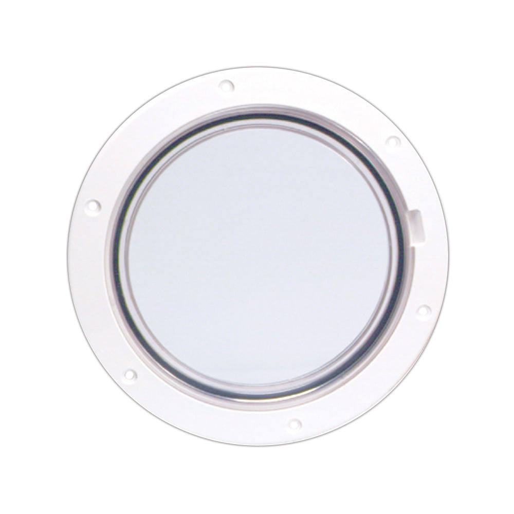 Placa de cubierta con palanca central transparente de 6" Beckson - Blanco [DP61-WC]